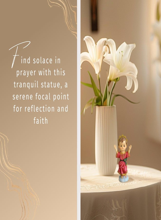Trendzeen Small Divine Child Jesus Statue - Laminated Spanish Divino Nino Jesus Card - 4 inch Sto Nino Statue for Home Decor, Altar - Divino Niño Jesus Estatua, Divino Nino Jesus Tarjeta - 2 Items Total - Image 5